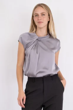 Fleur Drapy Satin Grey 160990