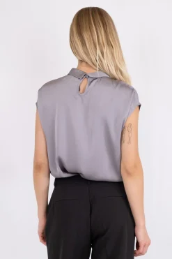 Fleur Drapy Satin Grey 160990