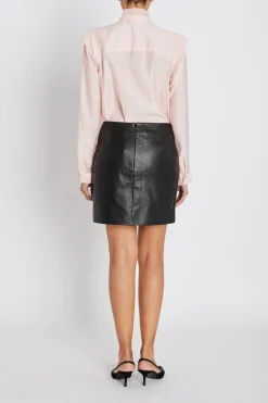 GentianBBShinni Leather skirt Black BBW4908