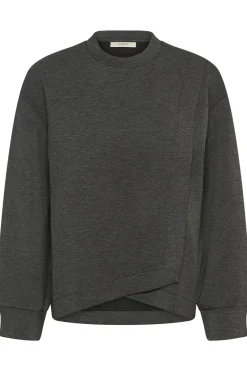 GidaIW Melange Vincent Sweatsh Dark grey melange