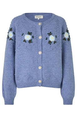 GracelynnLL Knit Cardigan LS 24 Blue Melange 254975020