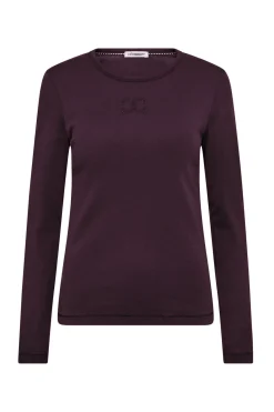 GrannyCC Embroidery LS Tee 67Plum 33180