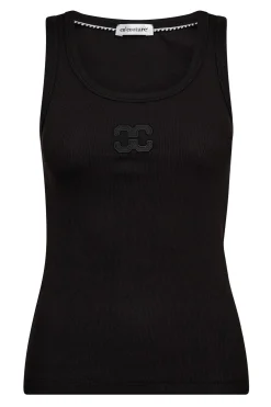 GrannyCC Rib Solid Emb Tank 96Black 43009