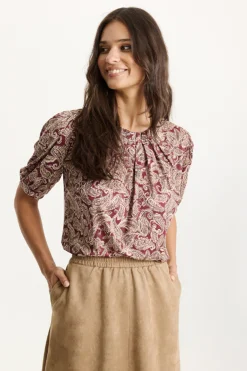 Grazia blouse 1/2 sleeves Burgundy 16877