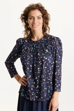 Grazia blouse 3/4 sleeves Multi Blue 16871