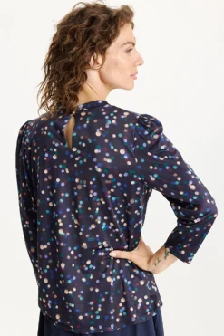 Grazia blouse 3/4 sleeves Multi Blue 16871