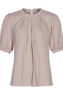 Grazia blouse 1/2 sleeves plai DUSTY ROSE