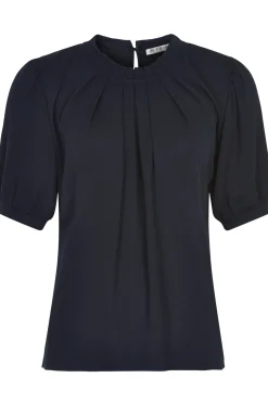 Grazia blouse 1/2 sleeves plai Navy 14852