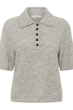 GZalpha ss polo pullover Light grey melange 100493 10910852