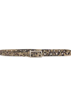 GZlety P eyelet belt Leopart print leather 10909945