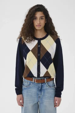 GZmanzi multi cardigan Skycaptain/Brown/Yellow Plum 10910840