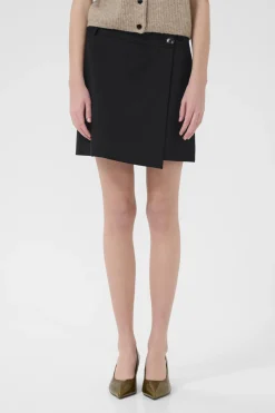 GZpaula melange MW wrap skirt Black 10910495