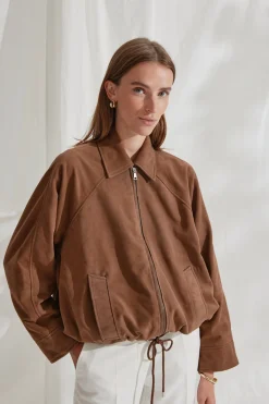 180HMRihan Suede jacket 06 Camel HM1330