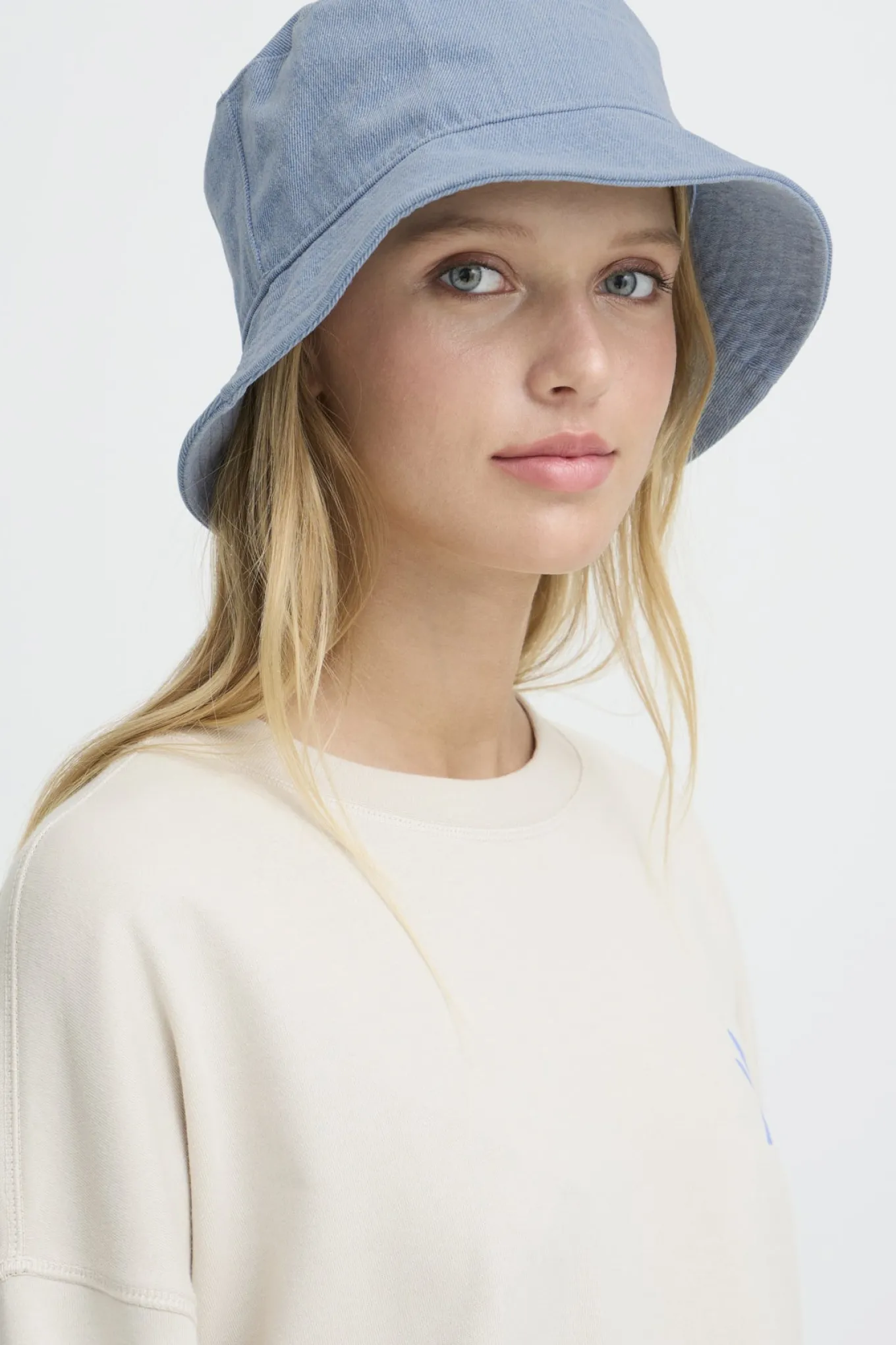 IAALEA HAT Bleached Denim 183930 20125335