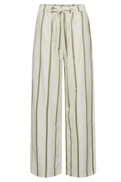 IdieCC Stripe Pants 1134O/W Green 41088