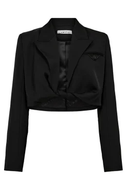 Jazzy Twisted Crop Blazer Black HL10253