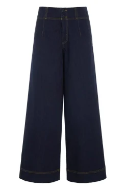 Jinzu vide bukser Dark Denim 26124455607