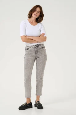 KAamelia Slim Jeans Grey Washed Denim 10509653