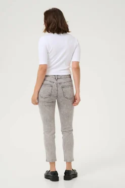 KAamelia Slim Jeans Grey Washed Denim 10509653