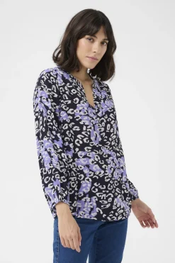 KAjanne Blouse Blue Leopard