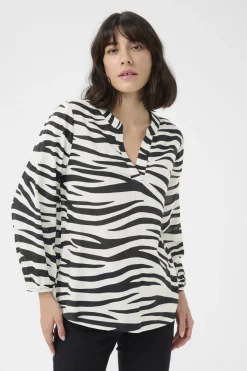 KAjanne Blouse Chalk/Black Animal