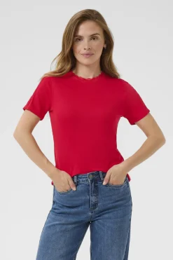 KAjenna Lace TShirt True Red 10510400