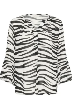 KAlea Blouse Chalk/Black Animal