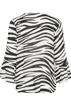 KAlea Blouse Chalk/Black Animal