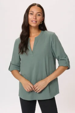 KAlena Solid Shirt Balsam Green 10509586