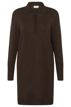 KAlizza Polo Knit Dress Chocolate Brown Melange 10510688