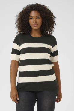 KAlizza Striped Knit DGM/Turtledove Wide Stripe 10508410