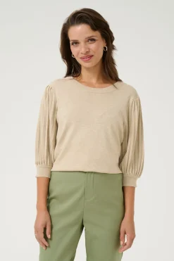 KAlone Knit Pullover 1/2 SL Feather Gray Melange