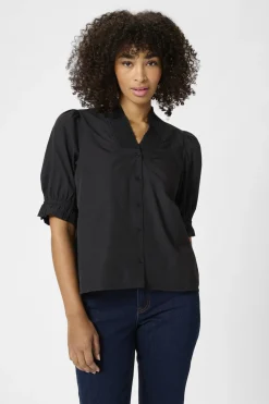 KAmaia Short Sleeve Blouse Black deep 10509665
