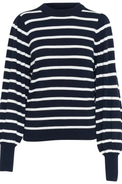 KAmala Stripe Knit Pullover Midnight Marine / Chalk stripe 10506891