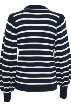 KAmala Stripe Knit Pullover Midnight Marine / Chalk stripe 10506891