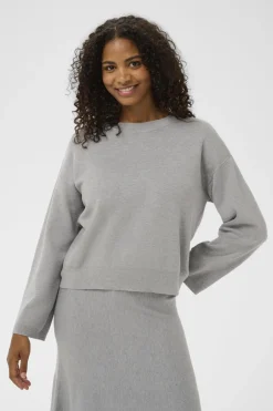 KAmalina Knit Pullover NO Grey Melange 100123 10511110