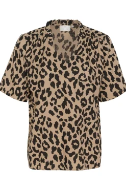 KAtina Printed Blouse Brown/Black Animal Print 10509474