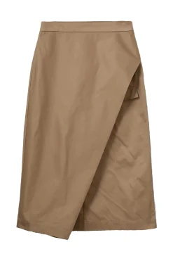 KATRINESW MIDI WRAP SKIRT 7012 Camel S261472