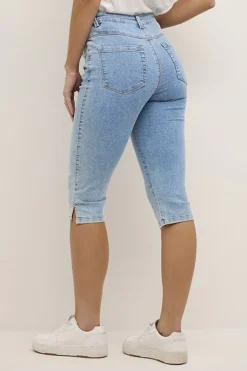KAvicky Capri Jeans Light Blue Washed Denim 10505521