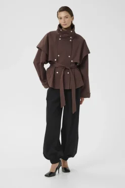 KBDana Short Trench Jacket Chocolate Martini 191216 10105927