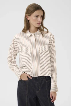 KBElmira Short Shirt Cinnamon Stripe 109217 10105866