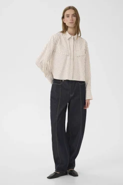 KBElmira Short Shirt Cinnamon Stripe 109217 10105866