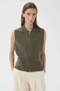 KBElvina Waistcoat Deep Lichen Green 180312 10105895