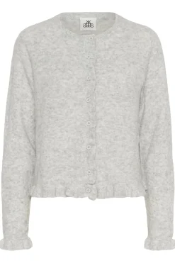 KBNoabelle Frill Cardigan Opal Gray Melange 1638011 10105751