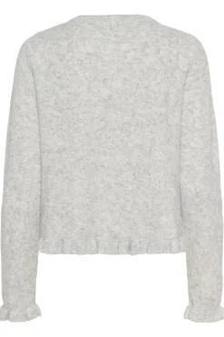 KBNoabelle Frill Cardigan Opal Gray Melange 1638011 10105751