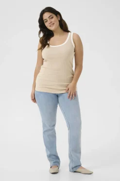 KCcarina Contrast Top Feather Gray