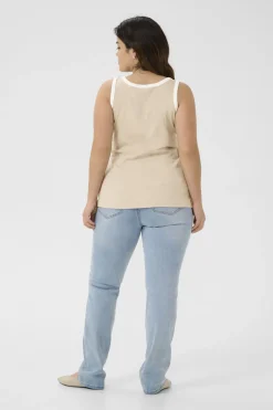 KCcarina Contrast Top Feather Gray