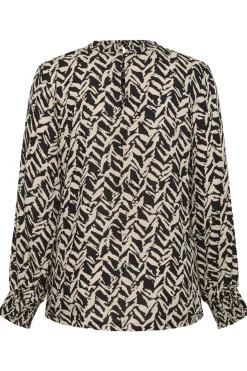 KCdena Blouse Black/Feather Grey Lines 10583990