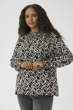 KCdena Blouse Black/Feather Grey Lines 10583990