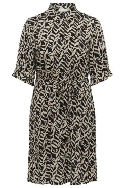 KCdena Dress Black/Feather Grey Lines 10583991